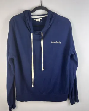 Magnolia Homebody Hoodie Sweatshirt Blue Embroidered Soft Pullover S Cozy Lounge thumbnail 1