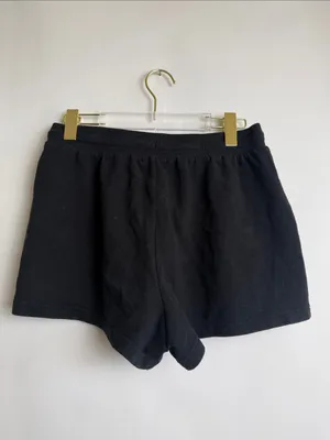 Colsie Black Drawstring Waist Sweat Lounge Shorts Size Medium thumbnail 2