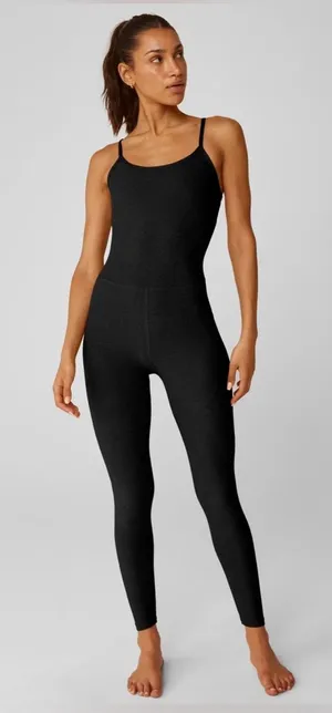 Beyond Yoga Spacedye Jumpsuit Darkest Night Pilates Workout Outfit Size XS thumbnail 1