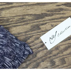 NY Collection Womens Marled Knit Cap Sleeve Shirt Top Blue Multi S thumbnail 3