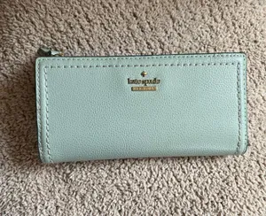 Kate Spade Wallet Leather Light Blue thumbnail 1