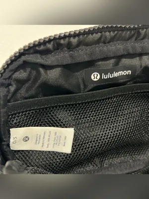 lululemon athletica Black Waist/Crossbody Bag with Silver Logo thumbnail 4