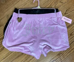 Juicy Couture | Embellished Velour Graphic Pajama Shorts 2 Pairs NWT Size XL thumbnail 7