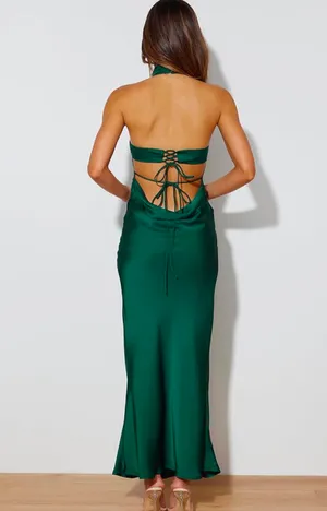 Emerald Green Amazon Midi Dress thumbnail 4