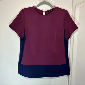 Banana Republic Factory Business Casual Top in Beet Root Womens Size:‎ Small thumbnail 1