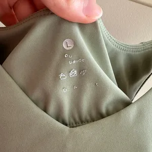 Light Green Racerback Sports Bra, Workout Gear, Women’s Activewear, Size Large thumbnail 5