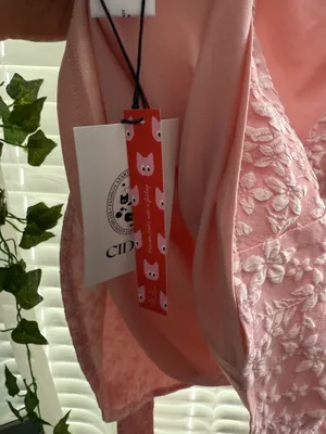 Shop Cider Pink Basque Dress thumbnail 4