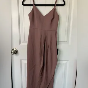 Lulu's box H mauve Reinette midi dress size XS party wedding‎ guest minimalist thumbnail 4