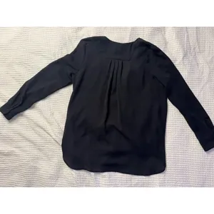 H&M Black Sheer Blouse Women's Size 2 Old Money Work Career Clean Girl thumbnail 8