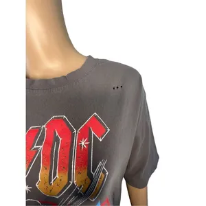 Unbranded AC/DC Graphic Distressed Short Sleeve Rock Band T-Shirt thumbnail 3