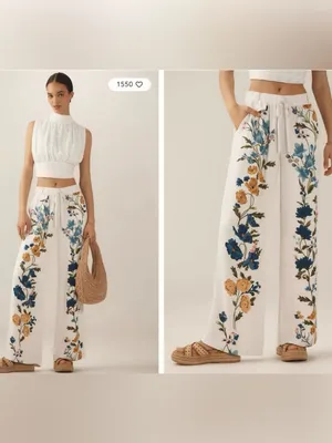 Anthropologie Printed Culottes Pants‎ Size XS Fairycore Tik Tok Famous Feminine thumbnail 10