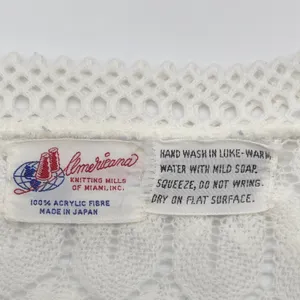 Vintage 60s Americana Womens Pointelle Knit Cardigan Sweater‎ Size Medium Japan thumbnail 9