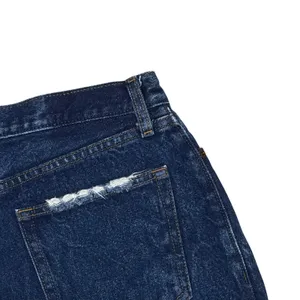 Abercrombie & Fitch Women's Annie High Rise Blue Denim Size 25/2 2.5" Distressed thumbnail 7