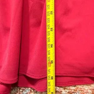 Abercrombie Fitch Dipped-Waist Hardware Maxi Dress Magenta Tie-Back Size XL thumbnail 11