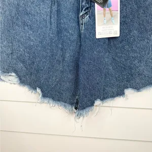 Rewash High Rise Pleated Bermuda Denim Cut-Off Shorts Size 28 Blue Medium Wash thumbnail 5