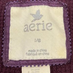 Y2K Aerie Waffle Knit Henley Top Women Large Cozy Stretch Bella Elena‎ Grunge thumbnail 7
