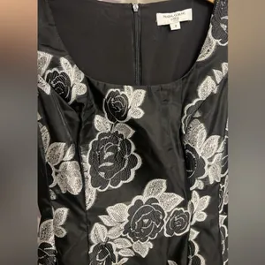 Prabal Gurung jacquard black floral minidress w pockets thumbnail 5