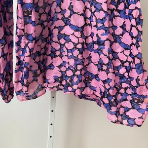 Anthro The Odells XL Pink Floral Blouse Keyhole Top Boho Cottage Prairie Peasant thumbnail 3