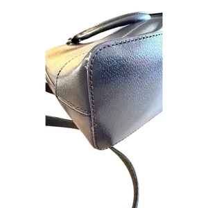 Kate Spade Black Leather Satchel Crossbody Bag Structured Purse thumbnail 5