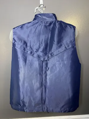 Nike Vest Womens Small Blue Windbreaker Full Zip Oversized Sports Swoosh Logo thumbnail 5
