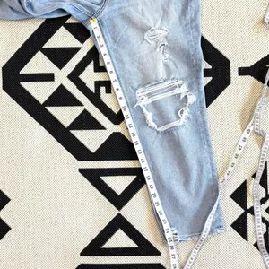 American Eagle Stretch Ripped High Rise Mom Jean in Emotional Blue Size 12 thumbnail 8