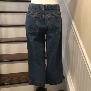 Vintage EDDIE BAUER Women’s Clamdigger Capris Vented Hem Denim Jeans Sz 8 thumbnail 2