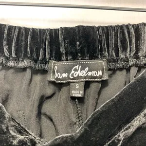 Sam Edelman Black Velvet Lounge Pants Size Small Comfy Loungewear thumbnail 4