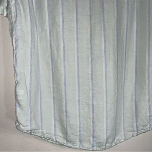 J Crew M 100% Linen Top Short Sleeve Button Front Collar Lagenlook thumbnail 8