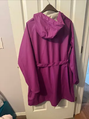 Ilse Jacobsen Magenta Hooded Raincoat thumbnail 4