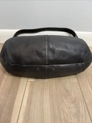 Coach Vintage Ergo slouchy black leather shoulder hobo bag thumbnail 4