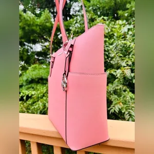 Michael Kors Jet Set East West Tote Primrose Pink Leather NWT thumbnail 5
