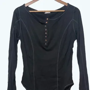 Free People Sloane Thermal Bodysuit | Women’s Large | Black | NEW thumbnail 5