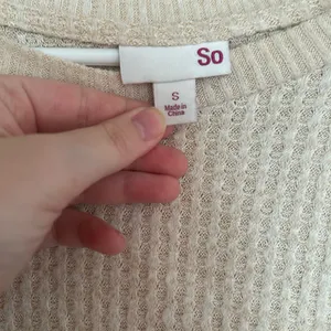 Tan Waffle Knit Long Sleeve Top thumbnail 3