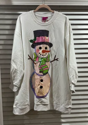 Queen of Sparkles Snowman Dress thumbnail 1