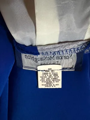 Vintage Norton McNaughton Petites Blue Pencil Skirt with Pleated Waist Sz 6 thumbnail 7