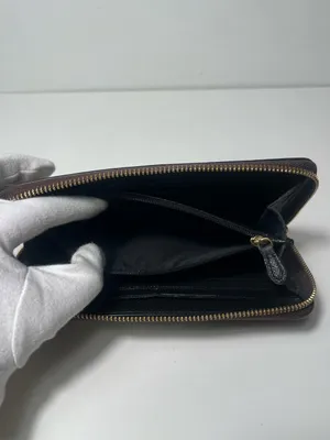 Coach Metallic Studded Pebbled Leather Accordion Zip Around Continental Wallet thumbnail 12
