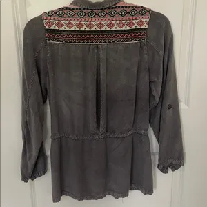 Maurices Premium Gray Mineral Wash Utility Jacket Large thumbnail 2