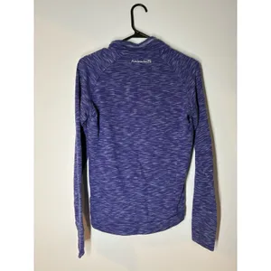 Avalanche‎ Athletic Pullover Top Women's Small Purple White Kangaroo Pocket LOGO thumbnail 6