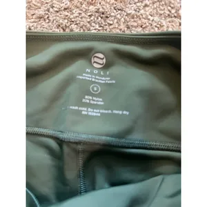 Noli Yoga Liquid Legging Hunter Green High Rise Shiny Metallic Workout Small thumbnail 4