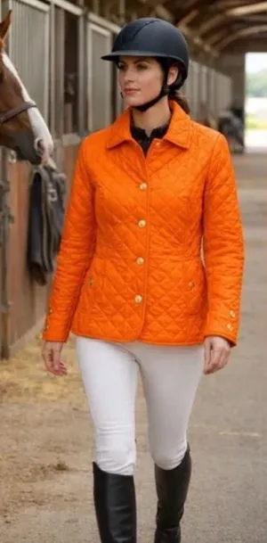 C. Wonder Quilted Barn Jacket size Medium Orange thumbnail 1