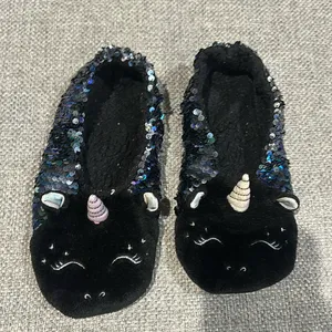 MOVING SALE Unicorn Footie Slippers thumbnail 1