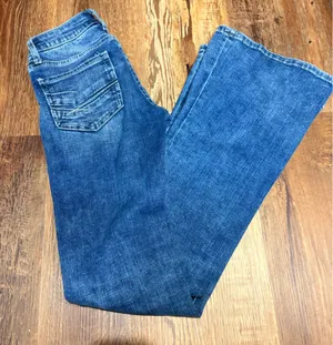 BKE Deep Blue Flare Jeans thumbnail 1