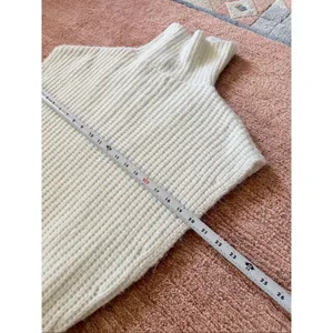 Bishop + Young Ivory Knit Sweater Vest Size S Half Zip Funnel Neck Drawstring He thumbnail 6