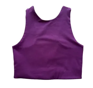 Girlfriend Collective Dylan Tank Bra in Burgundy Purple Size XS X-Small thumbnail 1