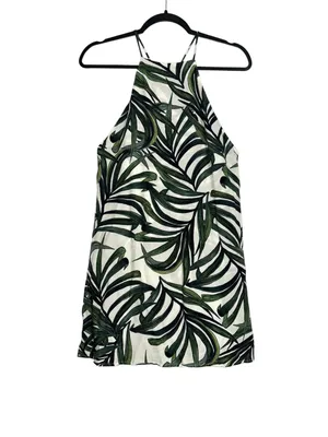 Show Me Your Mumu Byron Green Leaf Halter Mini Dress XS in Peruvian Palm Breeze thumbnail 3
