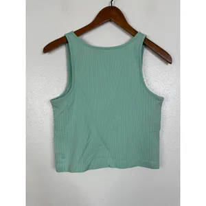 Lululemon Ebb to Street Cropped Tank Top Rib Map Wild Mint Ice Green Size 10 thumbnail 5