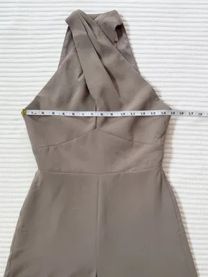 Aritzia Wilfred Pageturner Halter Jumpsuit in Taupe Crepe NWT thumbnail 7