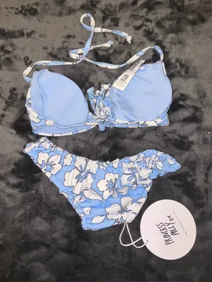Princess Polly Wonda Hawaiian Floral Bikini Set in Blue Size 2 / 4 New with tag thumbnail 7