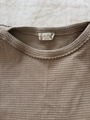 Free People Long Sleeve Waffle Knit Top thumbnail 3