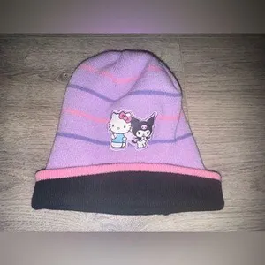 Kuromi x Sanrio - Hello Kitty & Kuromi beanie adult O/S thumbnail 4